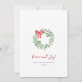 Cartes de Noël d'affaires Logo d'entreprise (Devant)