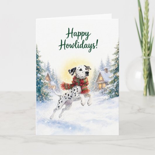 Cartes de Noël dalmate (Devant)