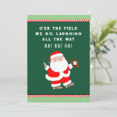 Cartes de Noël de baseball amusantes (Debout devant)