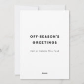 Cartes de Noël de baseball amusantes (Dos)