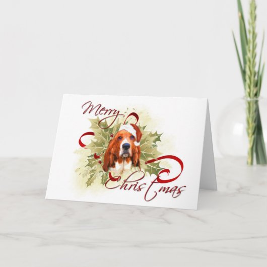Cartes de Noël de Basset Hound (Devant)