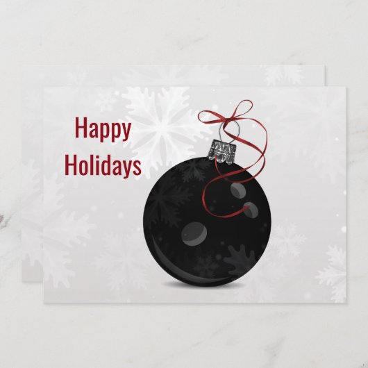 cartes de Noël de bowling (Devant / Derrière)