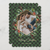 Cartes de Noël de Buffalo Vert Wreath (Devant / Derrière)