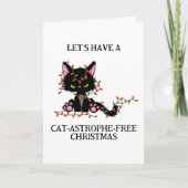 cartes de noël de chat noir (Devant)