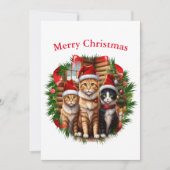 Cartes de Noël de chats (Devant)