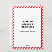 Cartes de Noël de Fêtes de Football (Dos)