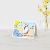 Cartes de Noël de Floride avec les meilleurs vœux  (Fleur jaune)