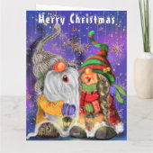 Cartes de Noël de Gnomes Heureux (Dos)