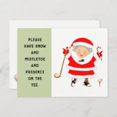 Cartes de Noël de golf (Devant / Derrière)