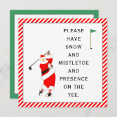 Cartes de Noël de golf (Devant / Derrière)