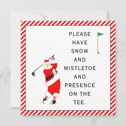 Cartes de Noël de golf (Devant)