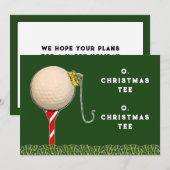 Cartes de Noël de golf (Devant / Derrière)