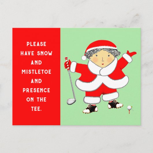 Cartes de Noël de golf (Devant)