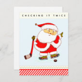 Cartes de Noël de hockey (Devant / Derrière)