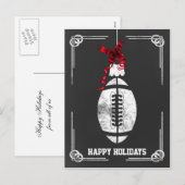 cartes de Noël de joueur de football de tableau (Devant / Derrière)