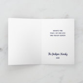 Cartes de Noël de la crèche (bleu marine) (Intérieur)