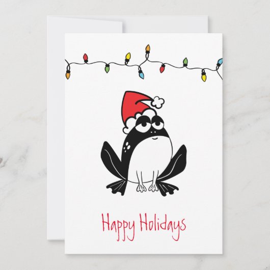 Cartes de Noël de la grenouille de Noël (Devant)