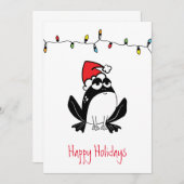 Cartes de Noël de la grenouille de Noël (Devant / Derrière)