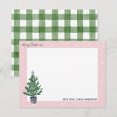 Cartes de Noël de la maison de l'arbre de Noël (Devant / Derrière)