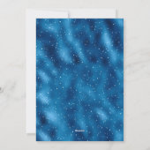 Cartes de Noël de la photo Blue Foil Script (Dos)