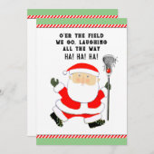 Cartes de Noël de Lacrosse (Devant / Derrière)