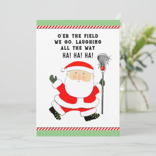 Cartes de Noël de Lacrosse (Debout devant)