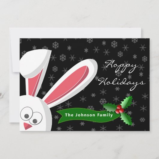 Cartes de Noël de lapin (Devant)