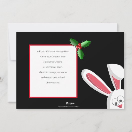 Cartes de Noël de lapin (Dos)