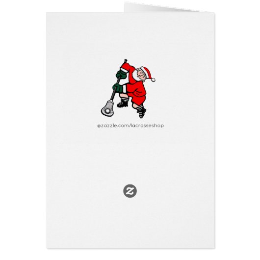 Cartes de Noël de l'équipe de crosse (Dos)