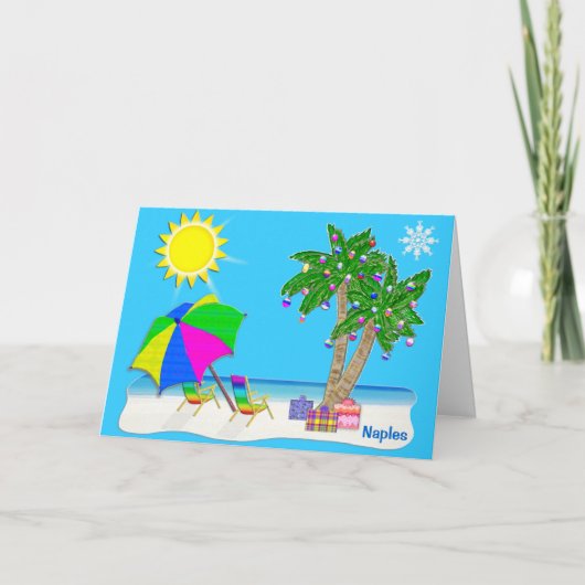 Cartes de Noël de Naples la Floride.  (Devant)