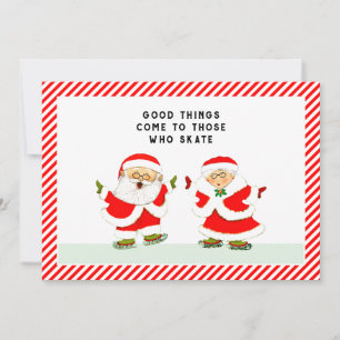 cartes de Noël de patinage sur glace