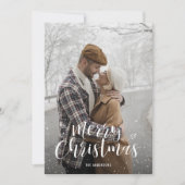 Cartes de Noël de photos de neige Lettrées à la ma (Devant)