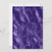 Cartes de Noël de photos de neige violette Script (Dos)