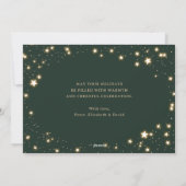 Cartes de Noël de photos vertes Sparkly Stars (Dos)