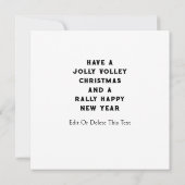 Cartes de Noël de Pickleball (Dos)