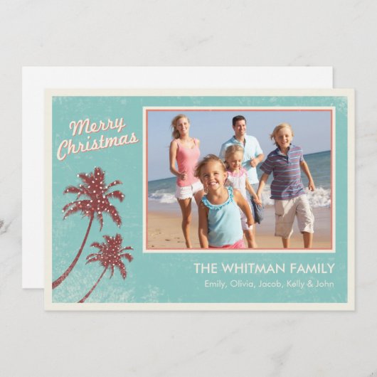 Cartes de Noël de plage (Devant / Derrière)