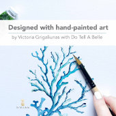 Cartes de Noël de plage uniques Aquarelle Corail d