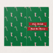 Cartes de Noël de stockage et de Sucre de canne (Outside Unfolded)