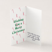 Cartes de Noël de stockage et de Sucre de canne (Inside)