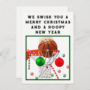 Cartes de Noël de vacances de basket-ball
