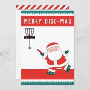 Cartes de Noël de vacances de Disk Golf