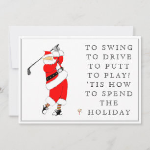Cartes de Noël de vacances de golf