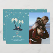 Cartes de Noël de vacances de vacances de mer et d (Devant / Derrière)