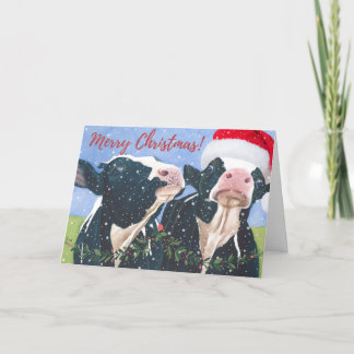 Cartes de Noël de vache