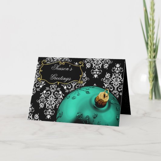 Cartes de Noël d'entreprise aqua (Devant)