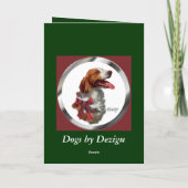 Cartes de Noël d'épagneul de Bretagne (Dos)