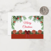 Cartes de Noël des aiguilles de Noël (Devant/Arrière en situation)