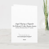 Cartes de Noël des Anges Beaux-Arts Burne-Jones (Dos)