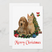 Cartes de Noël des animaux (Devant / Derrière)