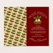 Cartes de Noël des cloches de mélèze (Extérieur déplié)